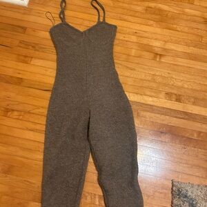 Zara Taupe Knit Sweater and jumpsuit